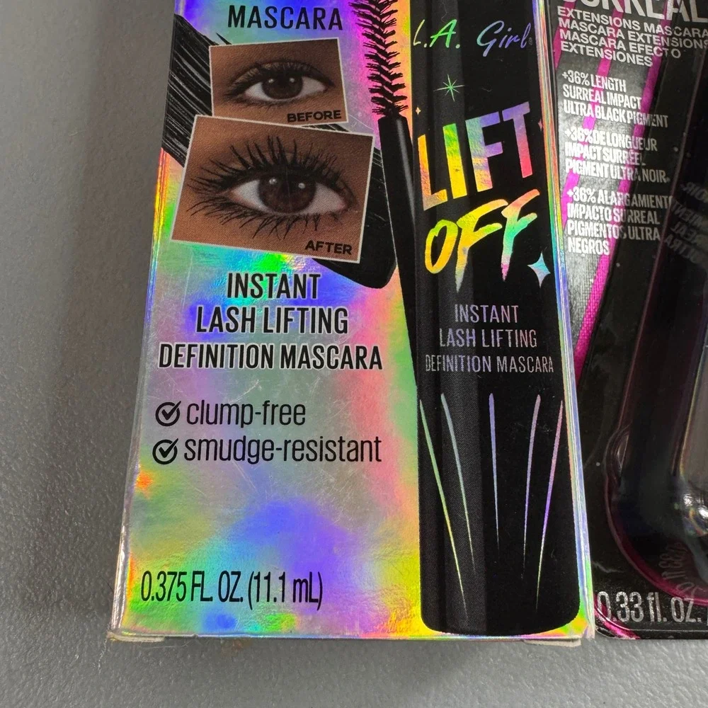 L.A. Girl & Maybelline Mascara Set Women OS Black NEW Lift Off & Falsies Surreal